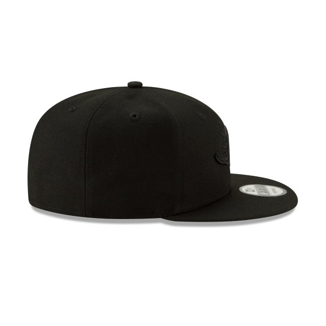 Miami Dolphins Basic Black On Black 9FIFTY Snapback Hat