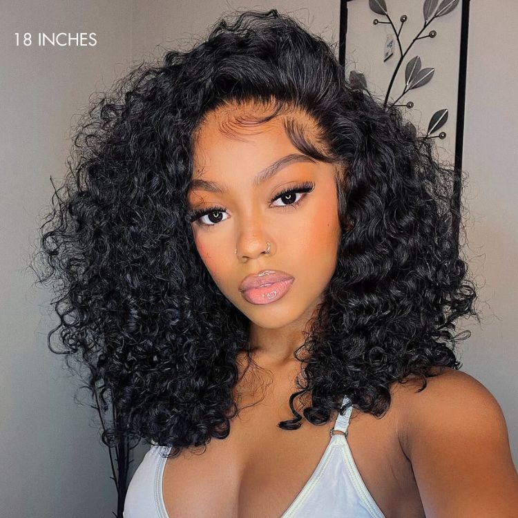 180% Density Face-Framing Trendy Curly Wig Glueless Ear-to-ear Wide T Lace Front Wig Human Hair Pre-Cut Lace