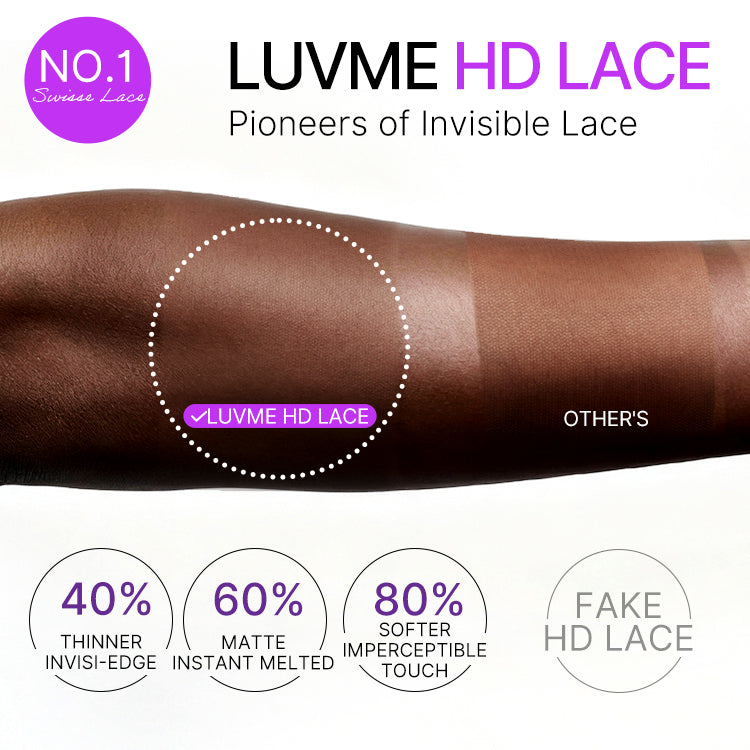Luvme All-Day Comfort™ Wig Silky Blunt Cut Bob Glueless 7x6 Closure HD Lace Wig Pre-Cut Lace