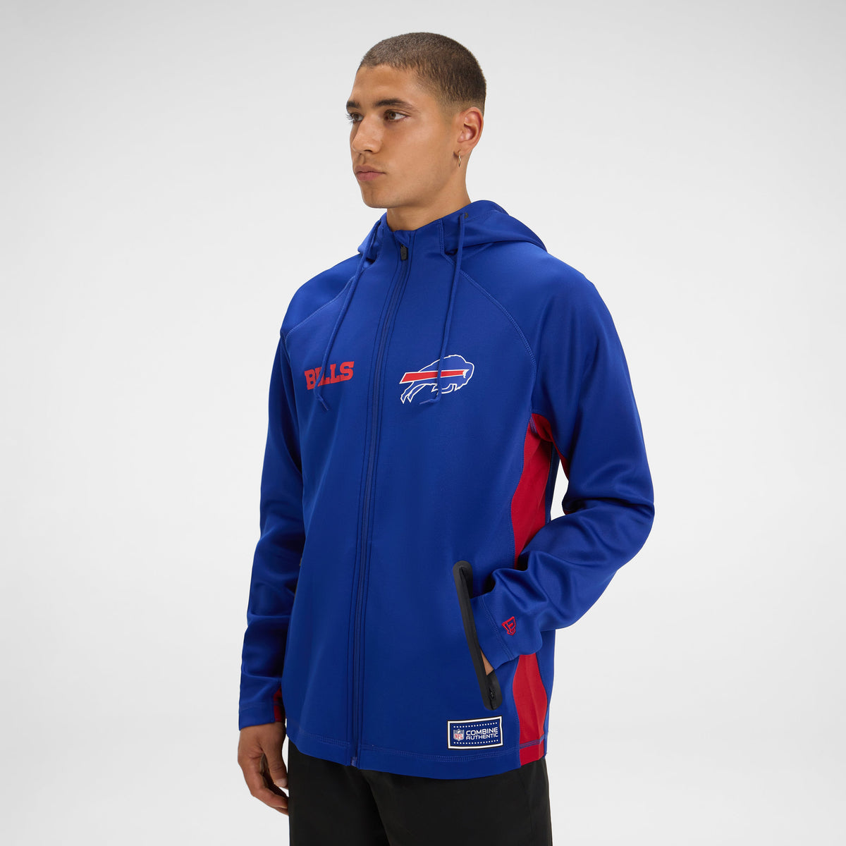 Detroit Lions Combine Black Full-Zip Hoodie