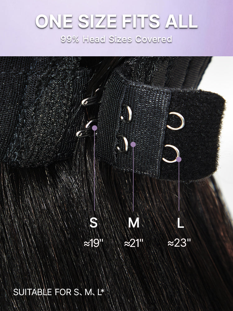 AiryFit™ Scalp Care Wigs - Silky Straight Middle Part Glueless 5x5 Closure Lace Long Wig Pre-Cut Lace