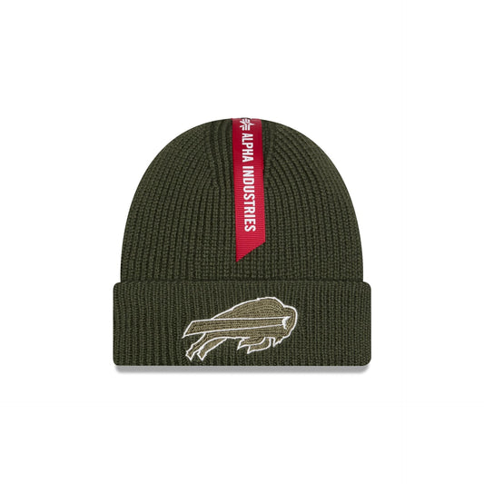Alpha Industries x Buffalo Bills Olive Green Cuff Knit Hat