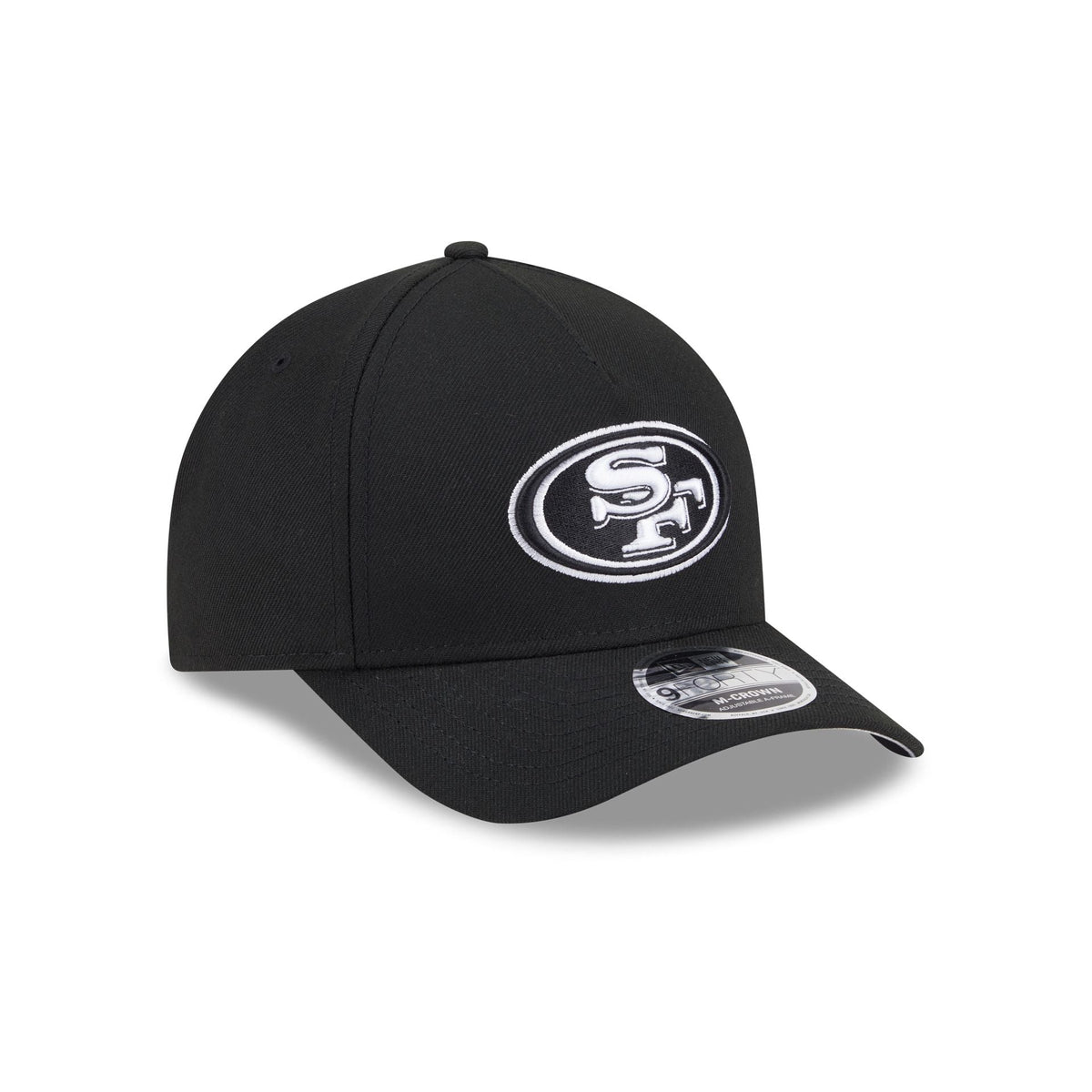San Francisco 49ers Black & White 9FORTY M-Crown A-Frame Snapback Hat