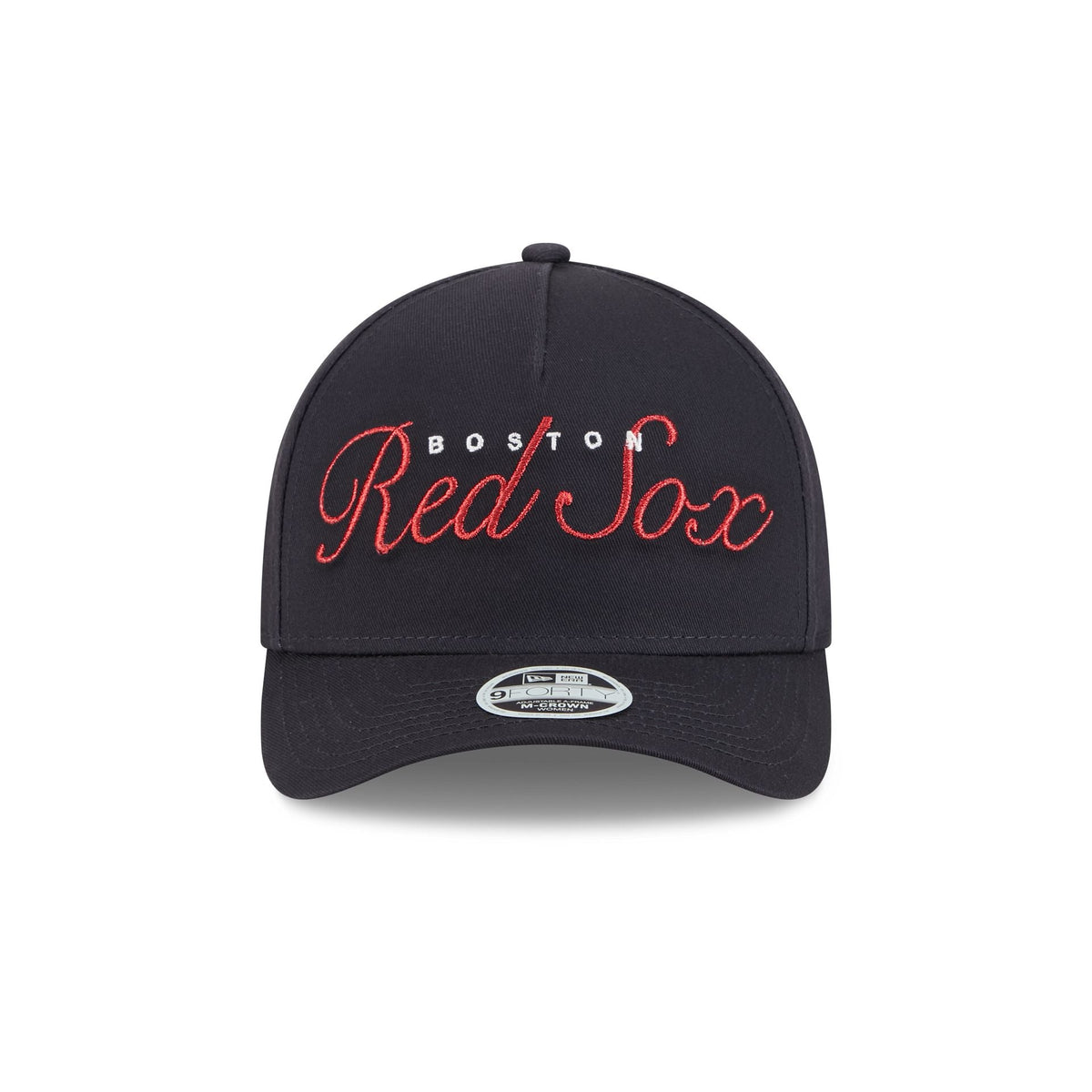 Boston Red Sox Metallic Women's 9FORTY M-Crown A-Frame Snapback Hat