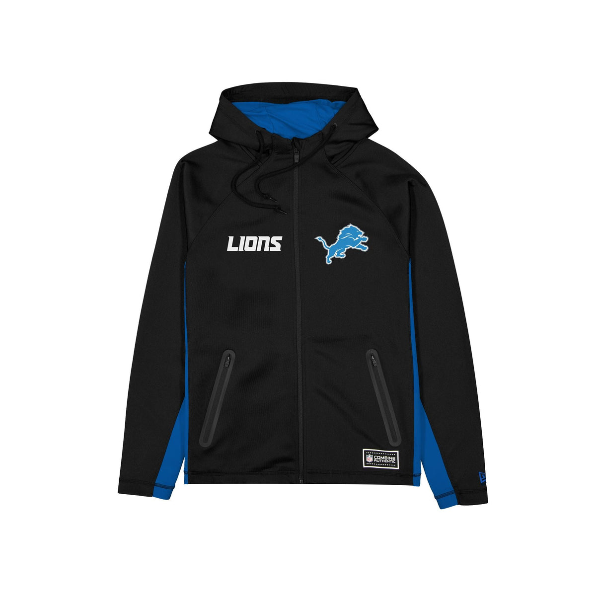 Detroit Lions Combine Black Full-Zip Hoodie