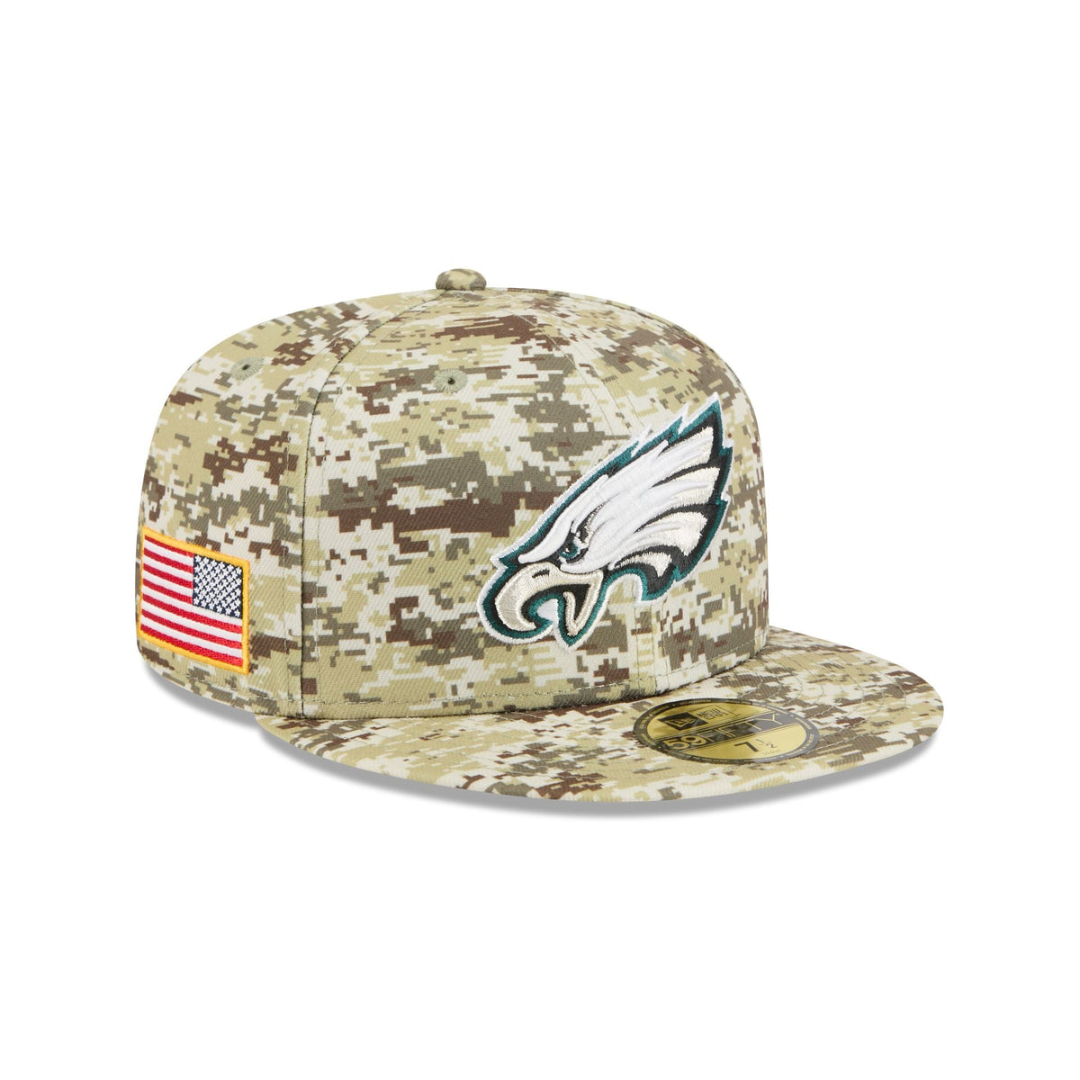 Philadelphia Eagles 2025 Salute to Service Fan Gear 59FIFTY Fitted Hat