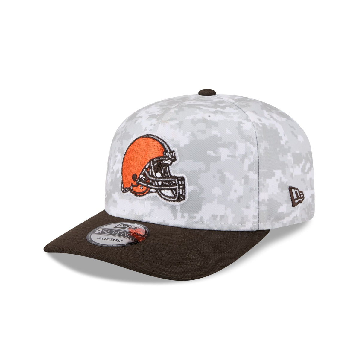 Cleveland Browns 2025 Salute to Service Fan Gear 9SEVENTY Stretch-Snap Hat