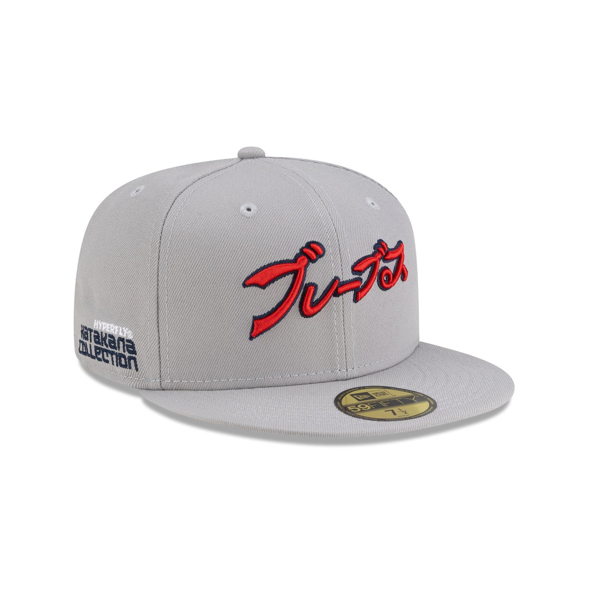 Hyperfly Katakana x Atlanta Braves Gray 59FIFTY Fitted Hat