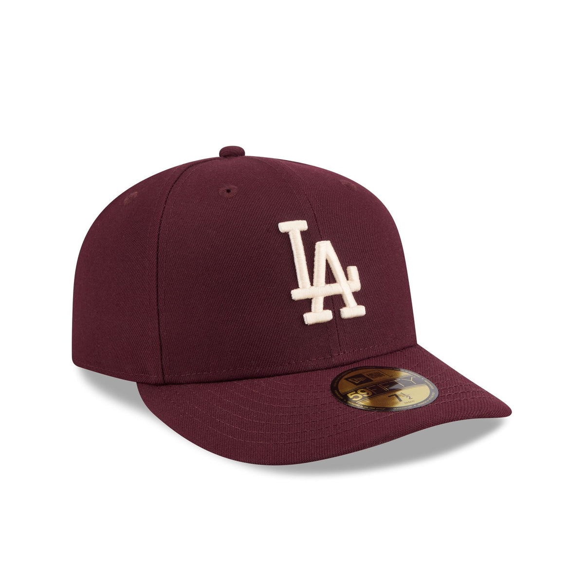 Los Angeles Dodgers Maroon Pre-Curve 59FIFTY Fitted Hat