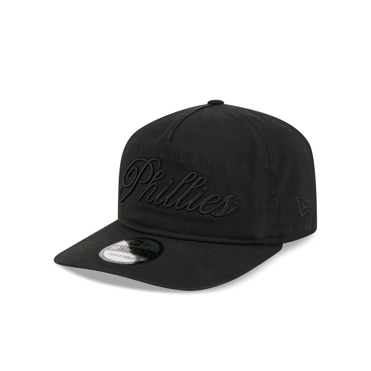 Philadelphia Phillies All Black Scripted 19TWENTY Adjustable Hat