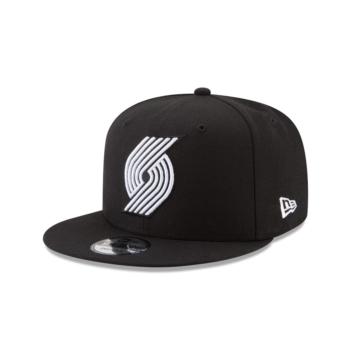 Portland Trail Blazers Basic Black & White 9FIFTY Snapback Hat