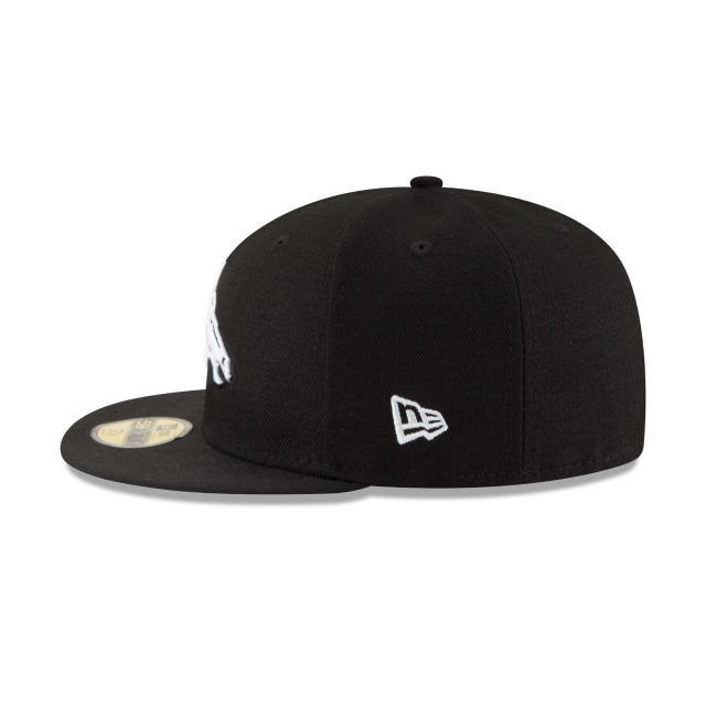 Denver Broncos Black & White 59FIFTY Fitted Hat