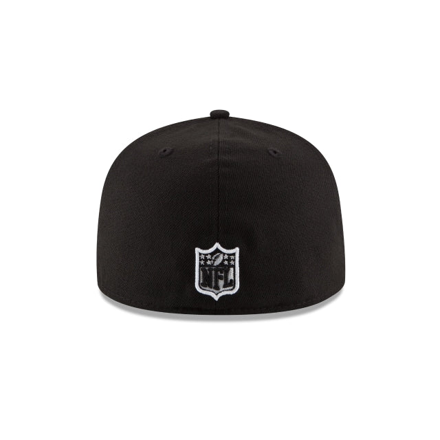 Chicago Bears Black & White 59FIFTY Fitted Hat