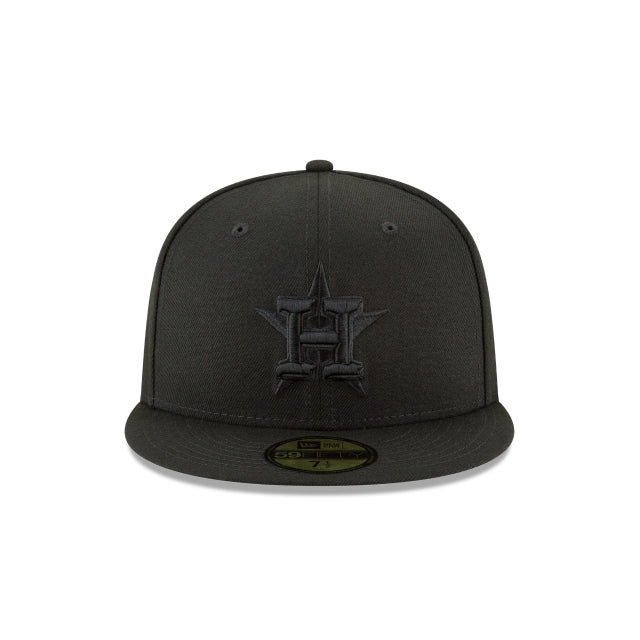 Houston Astros Blackout Basic 59FIFTY Fitted Hat