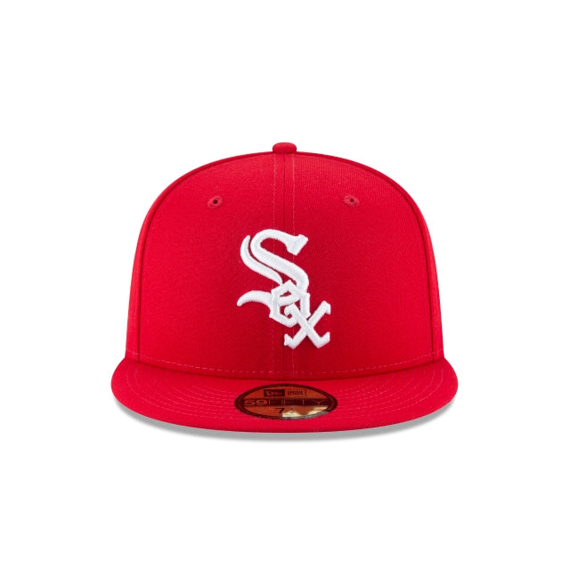 Chicago White Sox Scarlet Basic 59FIFTY Fitted Hat