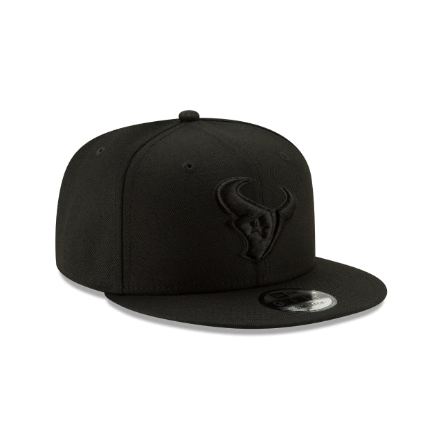 Houston Texans Basic Black On Black 9FIFTY Snapback Hat